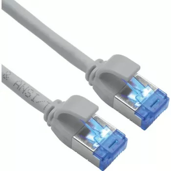 Cabo de patch ROLINE S/FTP Cat.6A TPE compatível com PoE sem nós cinzento 0,5 m