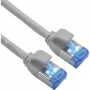 Cabo de patch ROLINE S/FTP Cat.6A TPE compatível com PoE sem nós cinzento 0,5 m