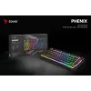 Teclado gaming Savio SAVGK-PHENIX RED PUDDING mecânico RGB Wireless