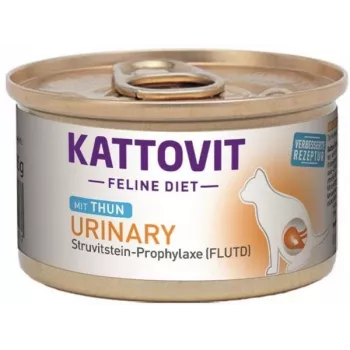 Comida húmida KATTOVIT Feline Diet Urinary atum saco 85 g — apoio às vias urinárias, 78 % de humidade, 11 % de proteína
