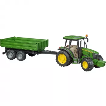 Modelo de trator BRUDER John Deere 5115 M com atrelado basculante