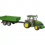 Modelo de trator BRUDER John Deere 5115 M com atrelado basculante