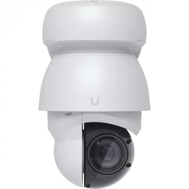 Câmara de vigilância IP UBIQUITI UVC-AI-PTZ-W — AI PTZ industrial esférica 3864×2160, zoom ótico 22×, rotação 360°, com fios, parede/poste/secretária, branco