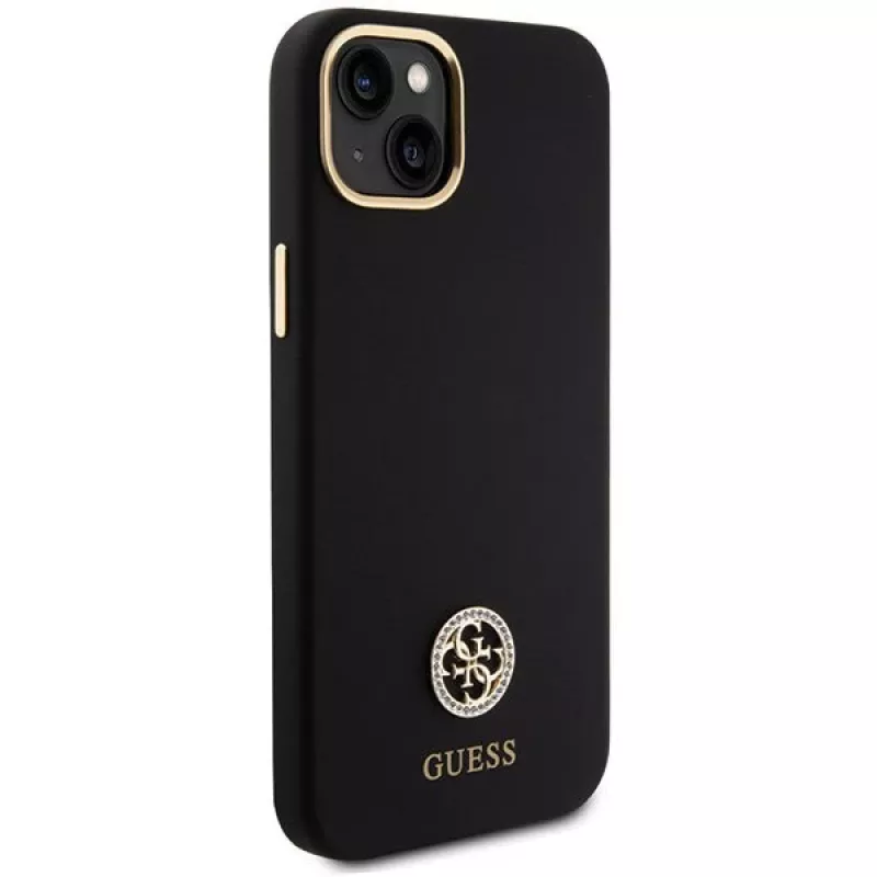 GUESS | GUHCP15M4DGPK | Capa traseira | Apple | iPhone 15 Plus/14 Plus | TPU, silicone, microfibra | Preto