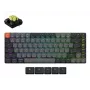 Teclado mecânico Keychron K3X-B4 — 75% Low-Profile, com fios e Bluetooth 5.2, USB-C, iluminação RGB, cinzento, bateria até 124 h