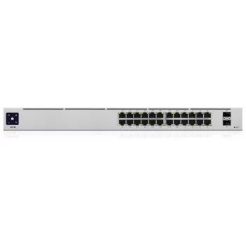 Ubiquiti UniFi 24 portas PoE Gerido L2/L3 Gigabit Ethernet (10/100/1000) Power over Ethernet (PoE) 1U prateado