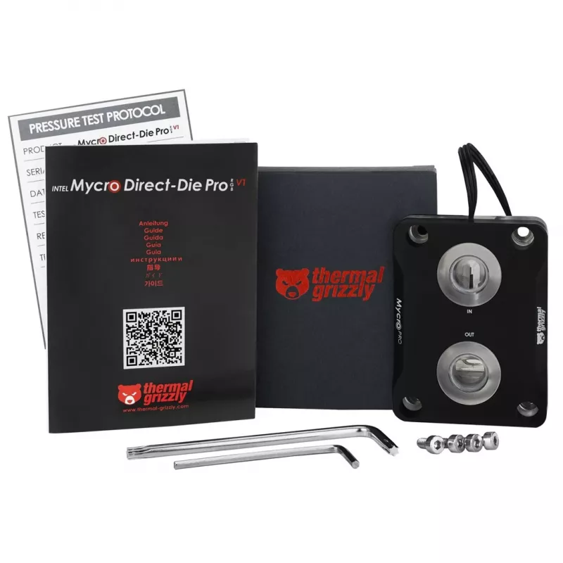 Thermal Grizzly Intel Mycro Direct-Die Pro RGB V1 bloco de água para CPU, preto/transparente