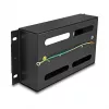 Delock 67320 Régua de disjuntores de 10" com cobertura e calha DIN, 3U, metal, preto