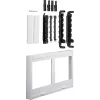 Hager UE22A4B. Cor do produto: preto, branco, Material: plástico, Número de produtos incluídos: 1 unid. Largura: 500 mm, Profundidade: 125 mm, Altura: 300 mm