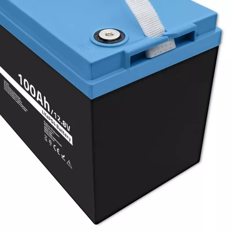 Bateria Qoltec 53705 de fosfato de ferro e lítio 100 Ah 12,8 V