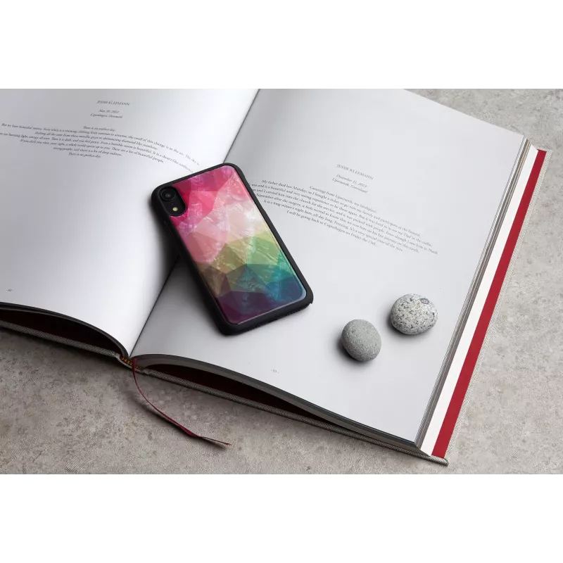 Capa para smartphone iKins para iPhone XR — design de flores aquáticas, preta