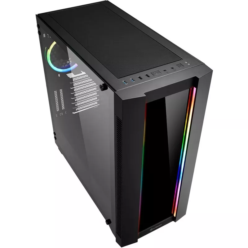 Caixa de PC Sharkoon ELITE SHARK CA200G Midi Tower preta