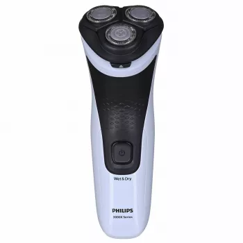 Máquina de barbear elétrica rotativa Philips Série 3000X X3003/00 — 3 cabeças, molhado e seco, bateria NiMH, 40 min. de autonomia