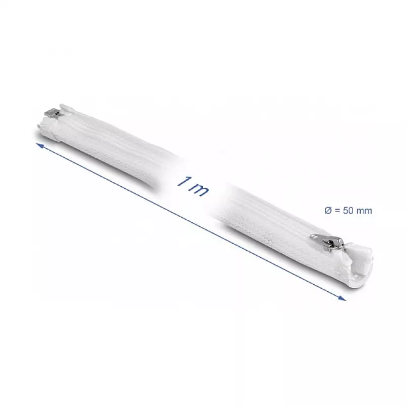 Manga de malha DeLOCK 20823 1 m x 50 mm branco