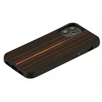 Capa de proteção Man and Wood para iPhone 12 mini – ébano preto