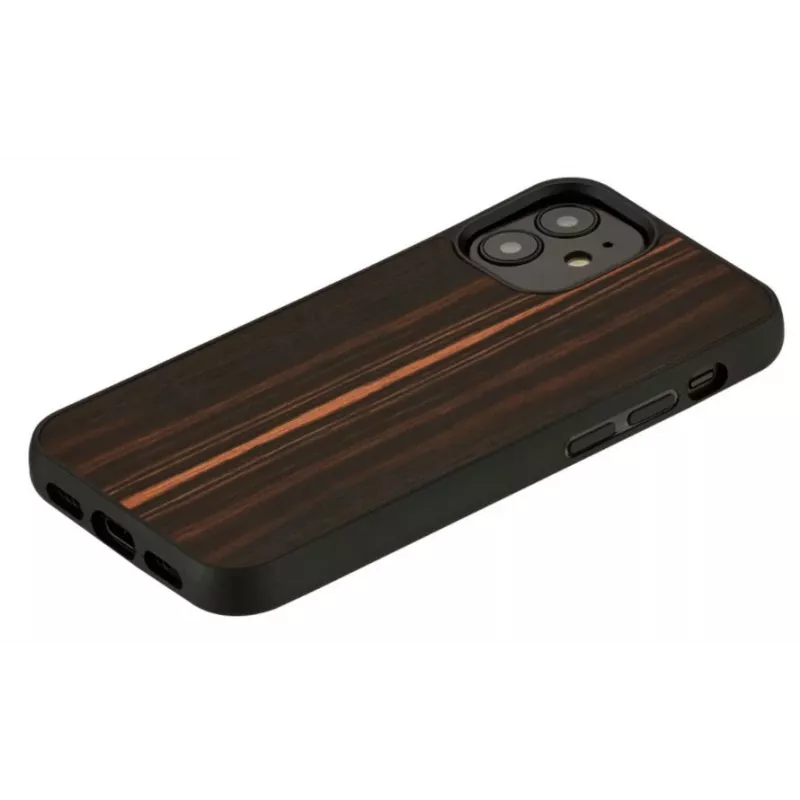 Capa de proteção Man and Wood para iPhone 12 mini – ébano preto