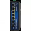 Switch PoE industrial ALLNET ALL-SGI8106PMJ-BT — 6 portas (4 PoE+), caixa metálica robusta