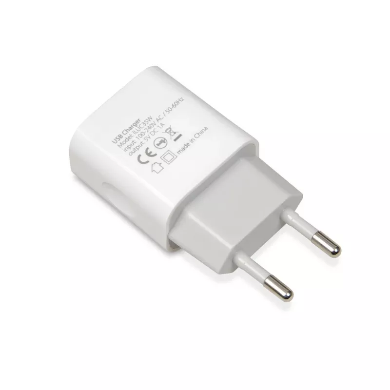 Carregador de interior AC IBOX C-35 Universal branco — 5 V máx., 0,3 A entrada, 1 A saída USB