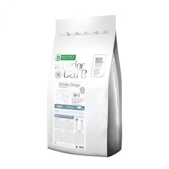 Ração seca para cães nature’s protection Superior Care White Dogs Grain Free Adult Small 10 kg — peixe, 24 % proteína, 13 % gordura