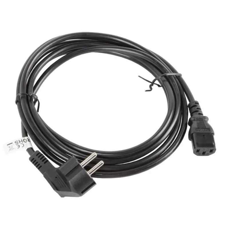 Cabo de alimentação Lanberg CA-C13C-11CC-0030-BK preto 3 m conector fêmea C13 CEE7/7 (CA-C13C-11CC-0030-BK)
