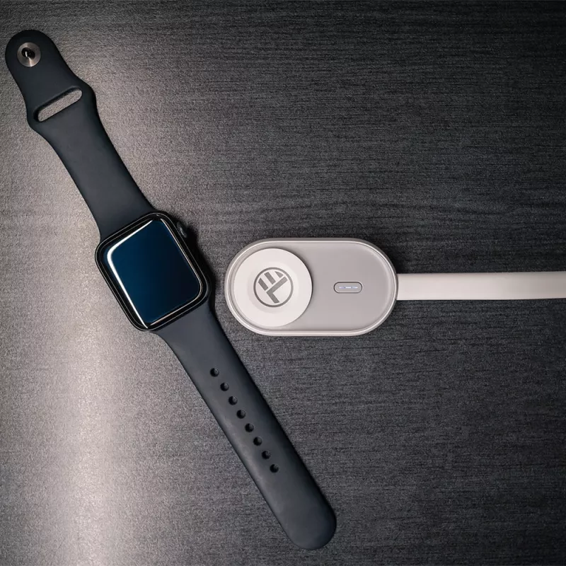 Carregador powerbank sem fios Tellur TLL151441 1200 mAh para Apple Watch – carregador sem fios portátil