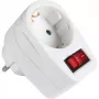 Brennenstuhl Ficha adaptadora 1 tomada + interruptor branco