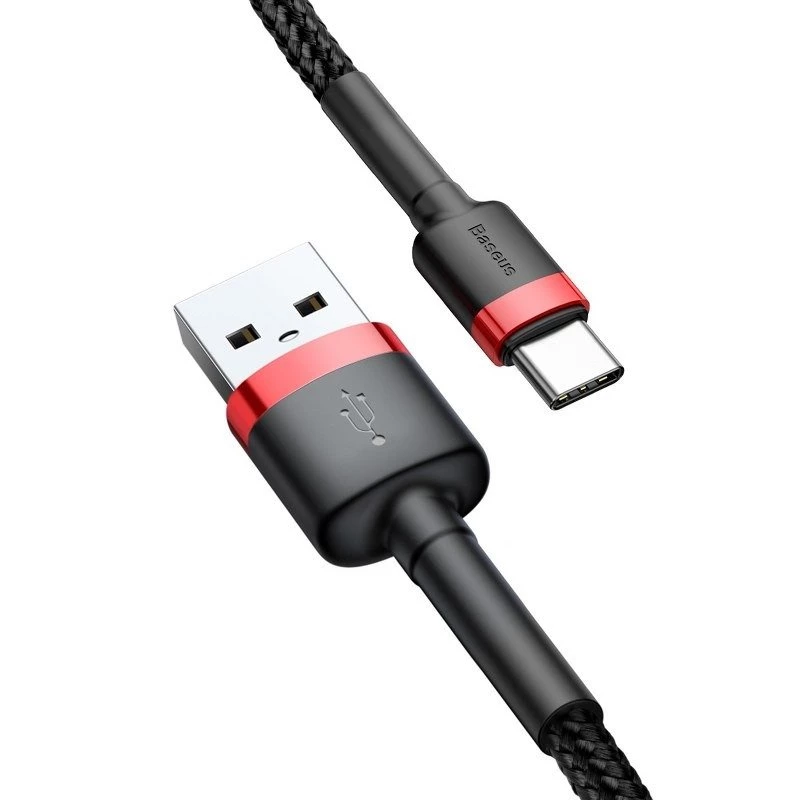 Cabo para telemóvel Baseus vermelho 1 m USB A USB C