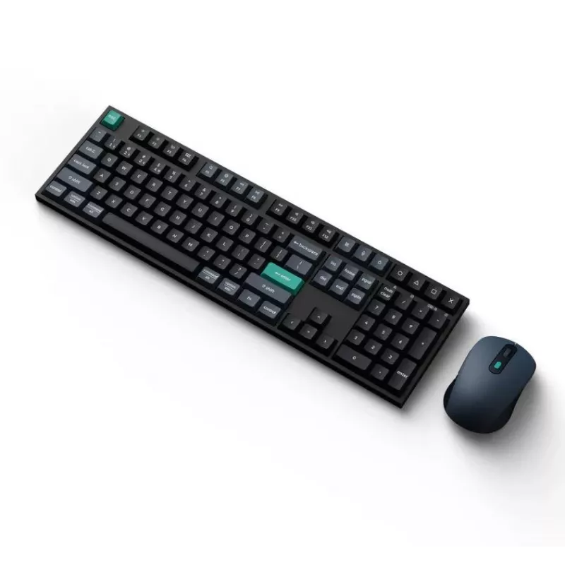 Conjunto de teclado e rato Keychron B36 + BM25, Full-Size 100% QWERTY Inglês, USB + sem fios + Bluetooth, interruptores de tesoura, preto, rato incluído