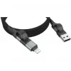 Ansmann cabo magnético USB-A ou USB-C para Lightning - cabo - digital/dados