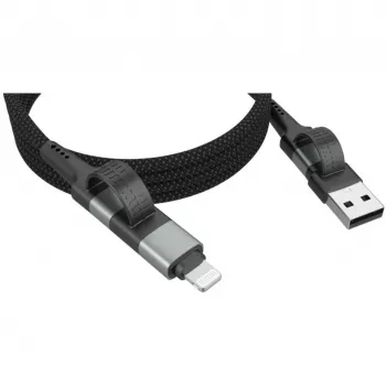 Ansmann cabo magnético USB-A ou USB-C para Lightning - cabo - digital/dados