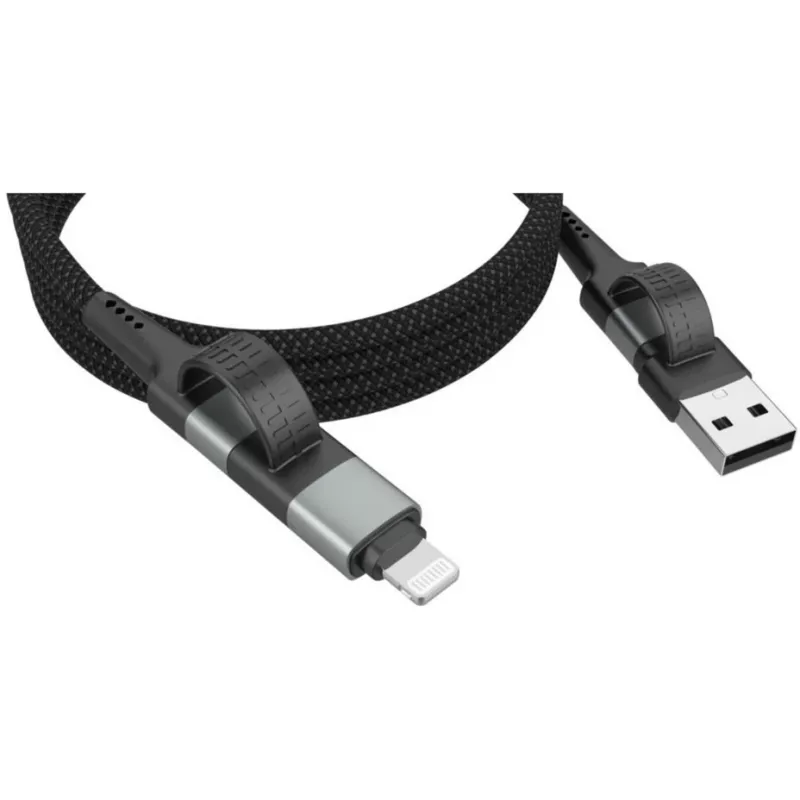 Ansmann cabo magnético USB-A ou USB-C para Lightning - cabo - digital/dados