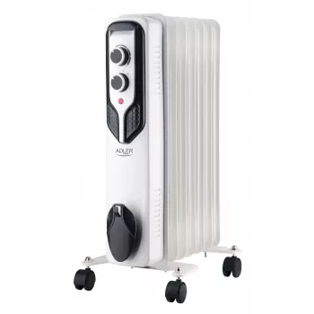 Aquecedor elétrico para interiores Adler AD 7815 branco 1500 W aquecedor elétrico a óleo