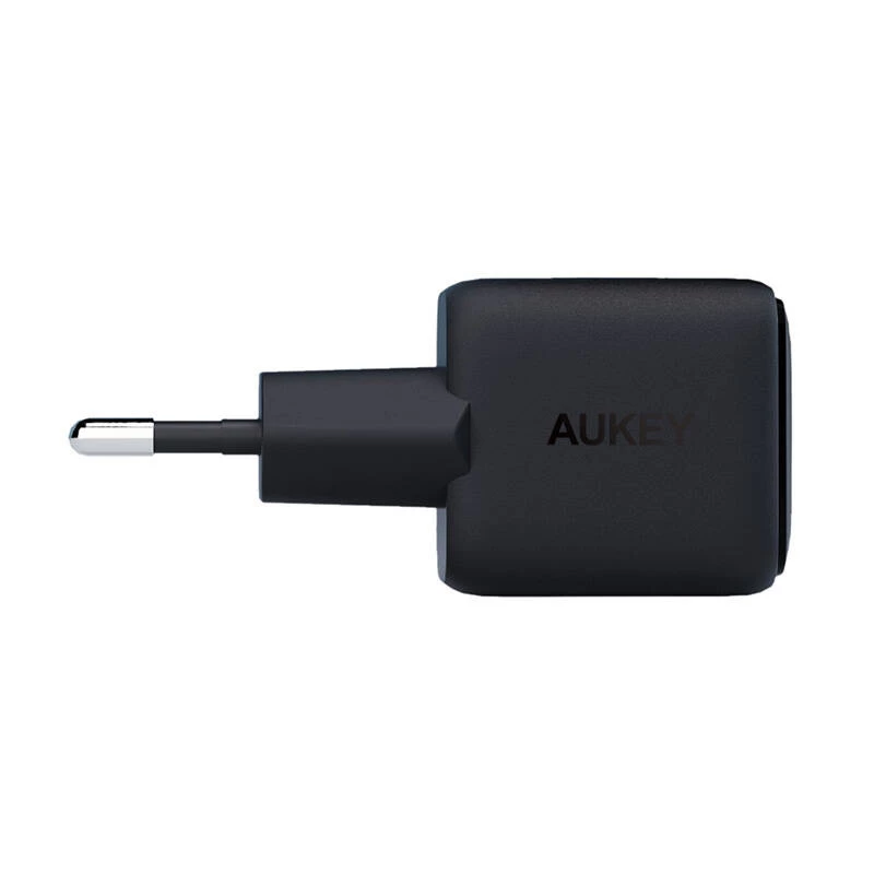 Fonte de alimentação Aukey PA-B1L USB-C 30W preto — adaptador USB‑C PD compacto