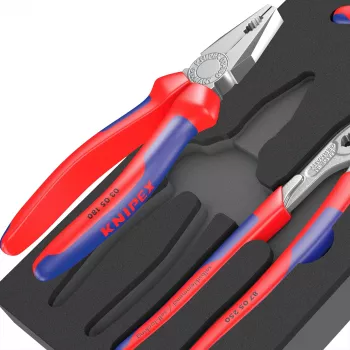 9780 espuma de inserção KNIPEX conjunto de alicates 1, 3 peças preto/cinzento, para carrinho de oficina Tool Rebel