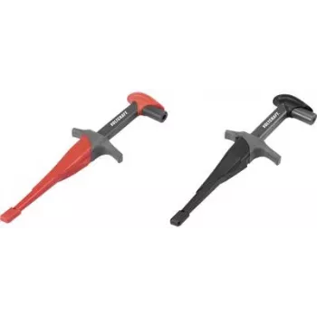 Conjunto de pinças de segurança VOLTCRAFT conector fêmea 4 mm CAT III 1000 V, CAT IV 600 V preto/vermelho MSK-115 (VC-8308585)