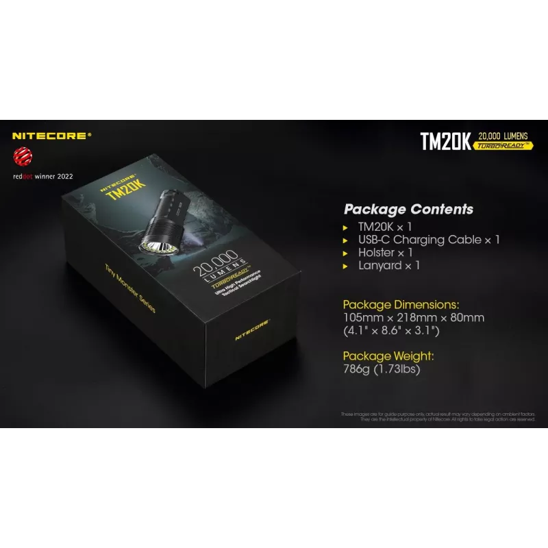 Lanterna Tiny Monster SERIES/20000 lúmen TM20K Nitecore