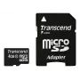 Cartão de memória flash Transcend 4GB MicroSDHC Class 10 com adaptador