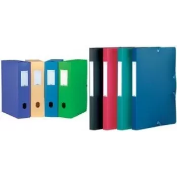 Caixa de arquivo Oxford Memphis 300 folhas preto azul verde vermelho