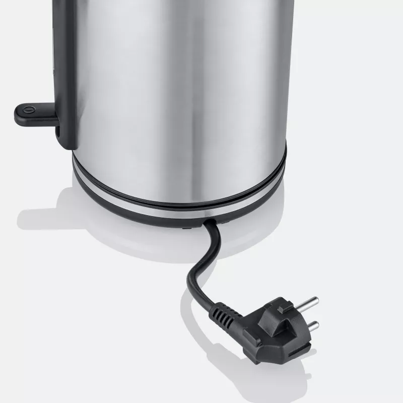 Chaleira elétrica SEVERIN WK 3449 — 1,7 l, 2400 W, aço inoxidável/plástico, preto-prateado
