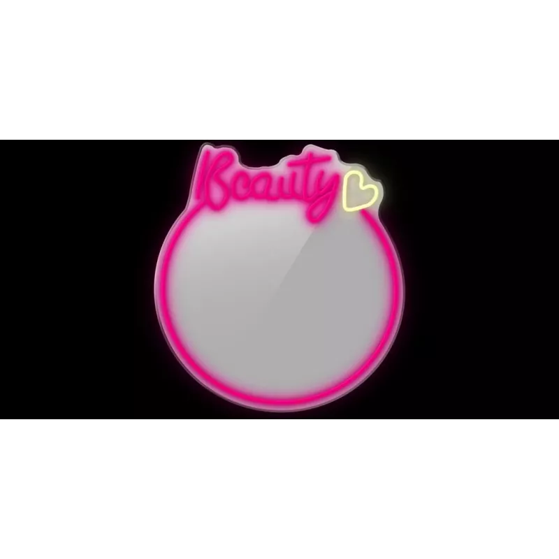 Luz de espelho LED Neon MANTA MASNL130PK Style Neon Lights BEAUTY, destaque rosa, iluminação decorativa de espelho