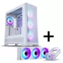 Caixa de PC PHANTEKS Eclipse G400A + refrigeração líquida AiO Glacier M25 Gen2 - branca