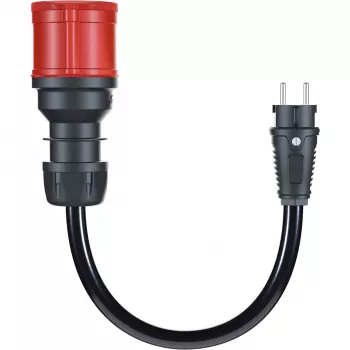 go-e adaptador para Gemini flex 22 kW, CEE vermelho trifásico 32A > tomada doméstica (preto, 30 cm)