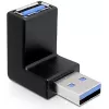 Adaptador USB 3.0 M/F DeLOCK 65340 preto