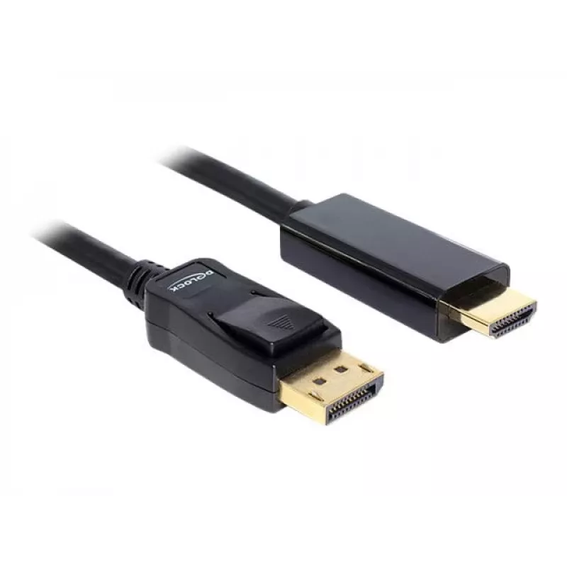 Cabo Delock DisplayPort 1.1 macho > High Speed HDMI-A macho passivo 3 m preto (82435)