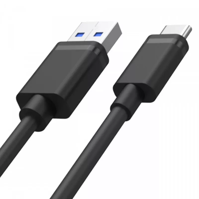 Cabo de dados e carregamento USB-C para USB-A Unitek C14067BK 1,5 m, preto, ficha USB-C para ficha USB-A