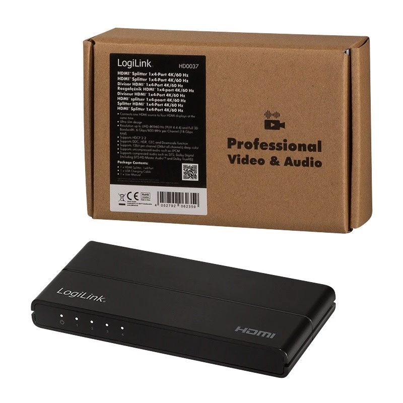 Splitter de vídeo HDMI LogiLink HD0037