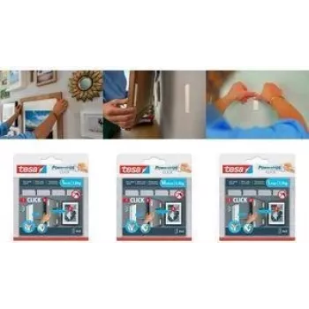 Fitas adesivas tesa Powerstrips LARGE para máx. 7,2 kg 2,0 x 8,5 cm, 4 unid. (77722-00000-00)