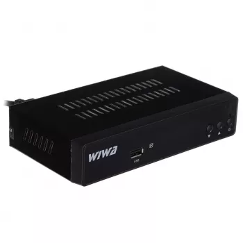 Sintonizador de TV WIWA H.265 LITE — sintonizador DVB-T/DVB-T2 com suporte H.265, Full HD, HDMI, USB, SCART