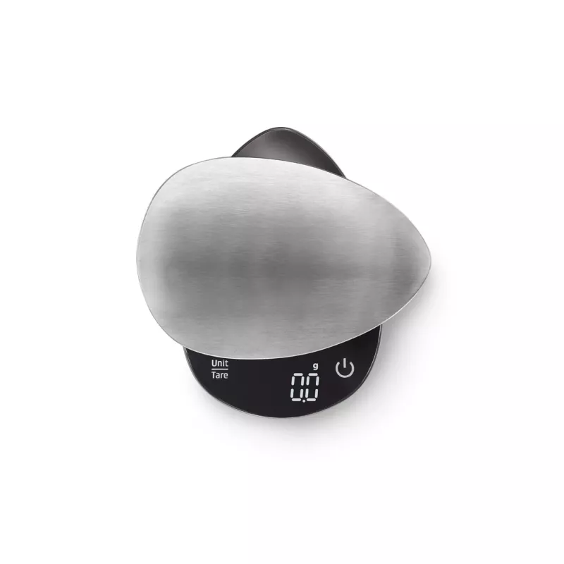 Balança de cozinha Caso FinoCompact 03201 — capacidade 0,5 kg, divisão 1 g, visor LED, aço inoxidável/preto