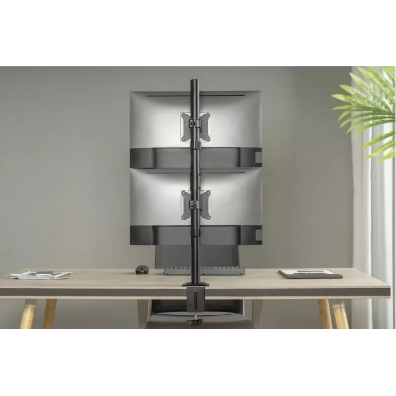 Suporte de monitor Gembird MA-D2-02, braço de monitor de secretária, capacidade máxima 9 kg
